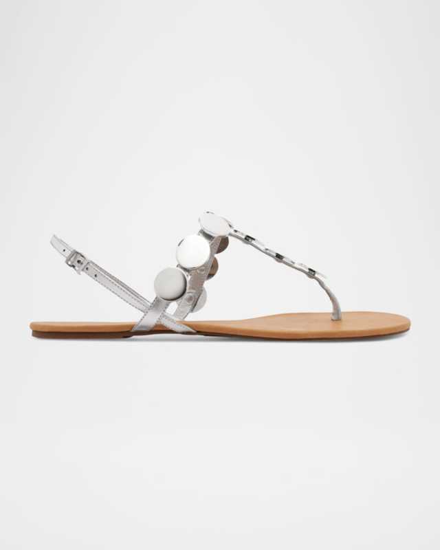 Acacia Metallic Coin Flat Sandals